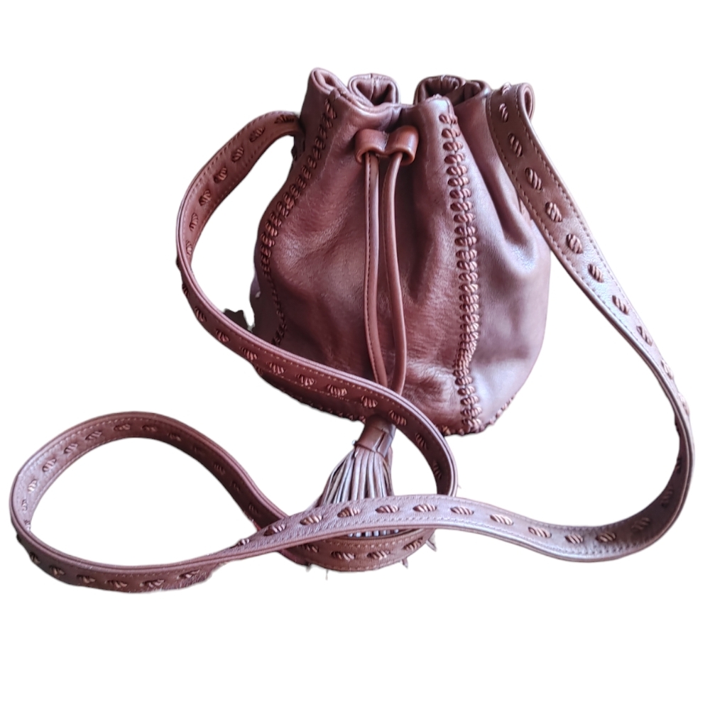 Vintage L.J.S. Collection Leather Crossbody Bag